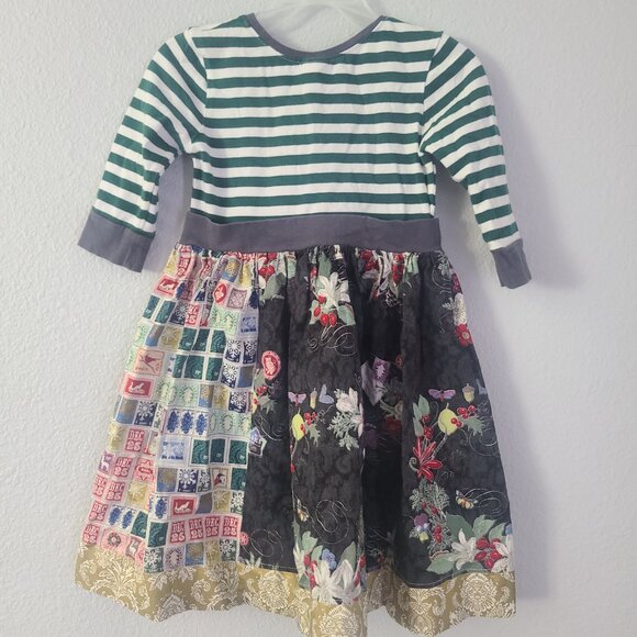 KPea toddler girl Patchwork Christmas Holiday Dress Size 5T - Picture 3 of 11